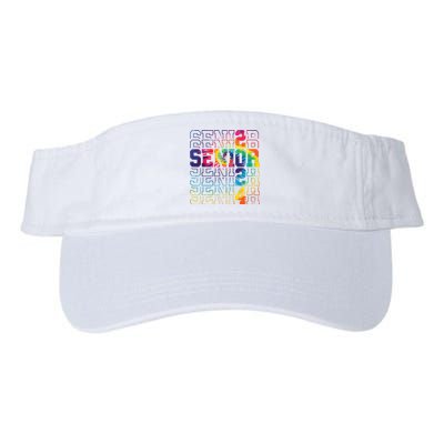 Senior Graduation Gift Girl Class Of 2024 Senior Tie Dye Valucap Bio-Washed Visor