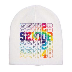 Senior Graduation Gift Girl Class Of 2024 Senior Tie Dye Short Acrylic Beanie