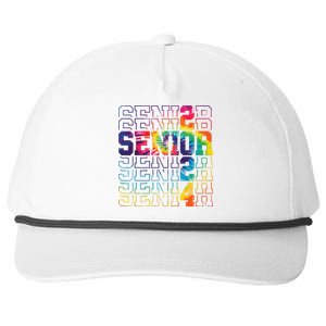 Senior Graduation Gift Girl Class Of 2024 Senior Tie Dye Snapback Five-Panel Rope Hat