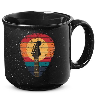 Skeleton Guitar Guy for Guitarists 15oz Campfire Ceramic Mug