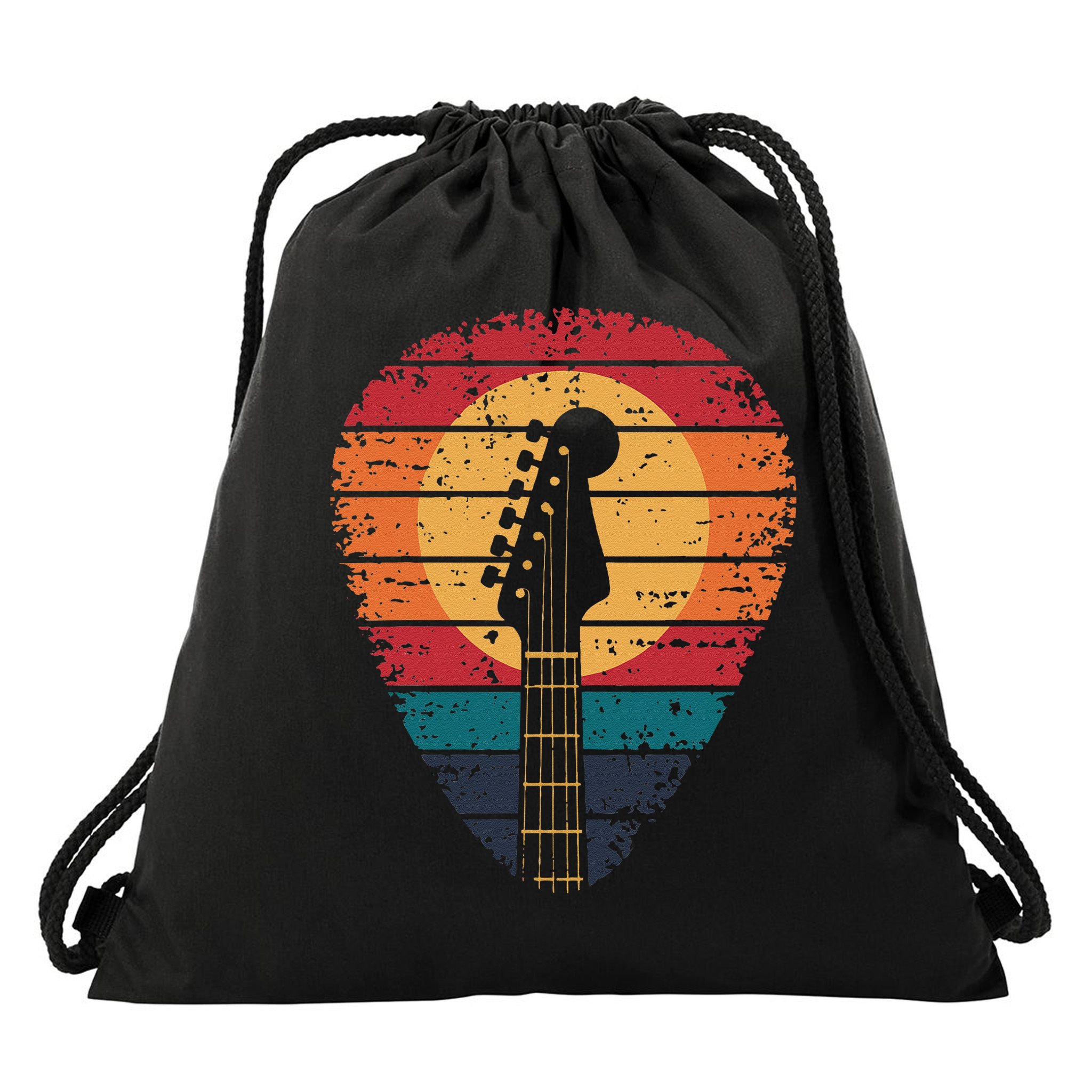 Skeleton Guitar Guy for Guitarists Drawstring Bag