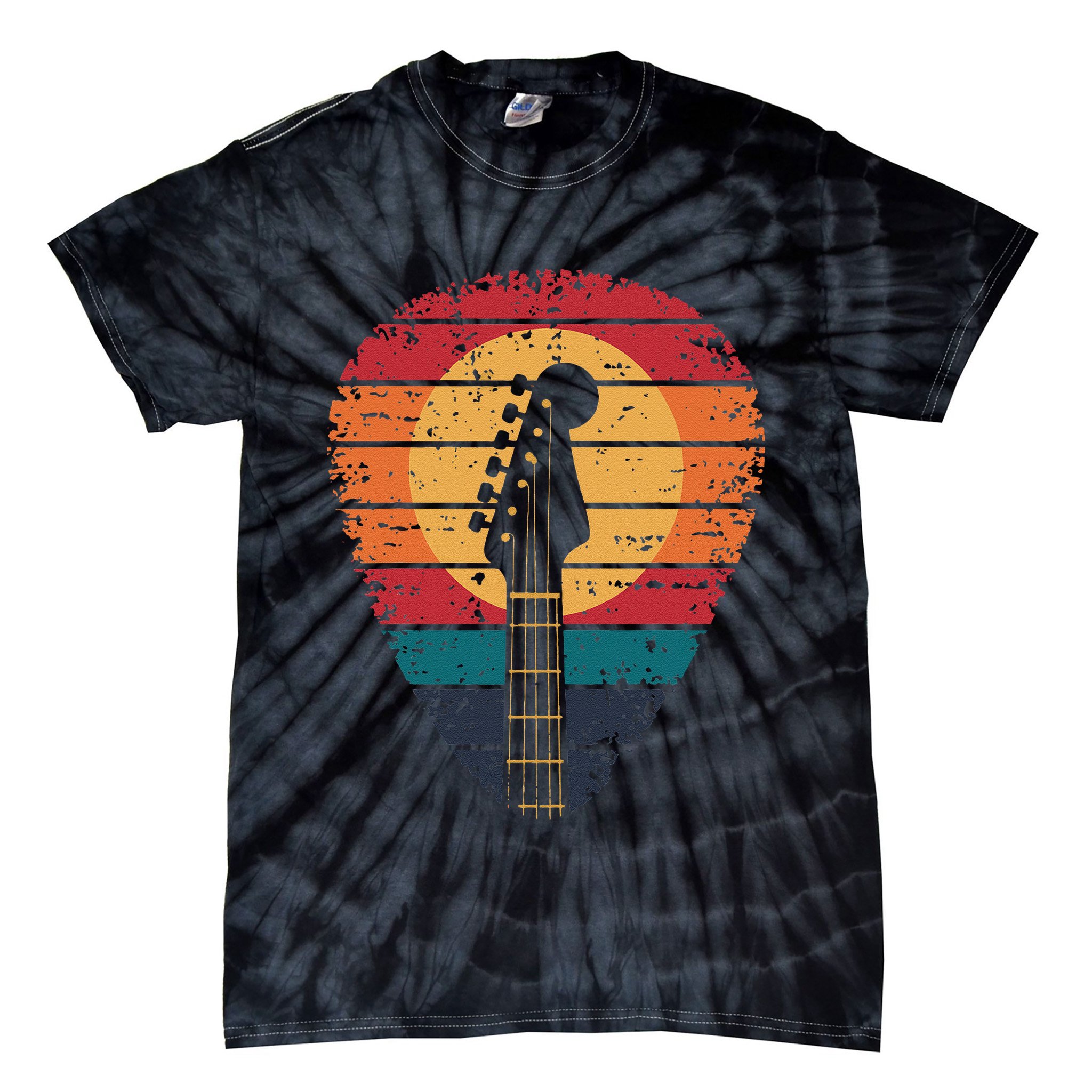 Skeleton Guitar Guy for Guitarists Tie-Dye T-Shirt