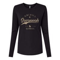 Savannah Ga Georgia Womens Cotton Relaxed Long Sleeve T-Shirt