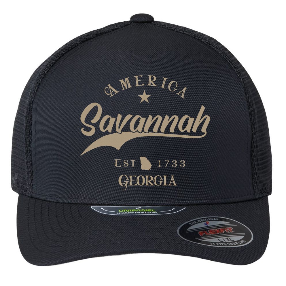 Savannah Ga Georgia Flexfit Unipanel Trucker Cap