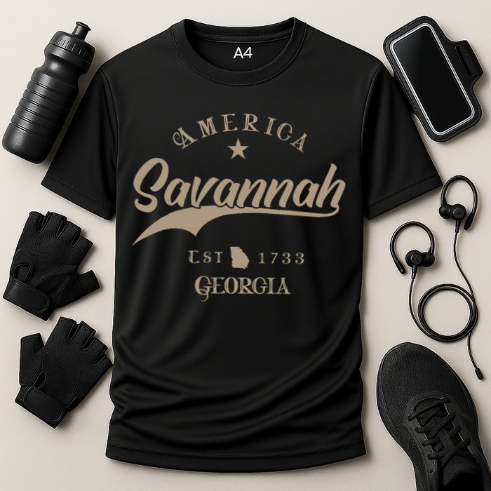 Savannah Ga Georgia Cooling Performance Crew T-Shirt