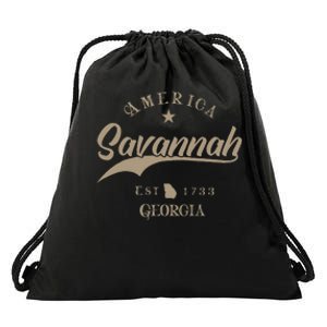 Savannah Ga Georgia Drawstring Bag