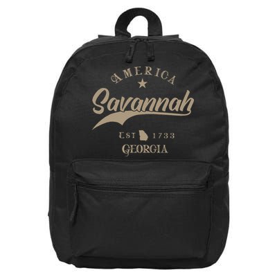 Savannah Ga Georgia 16 in Basic Backpack