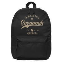 Savannah Ga Georgia 16 in Basic Backpack