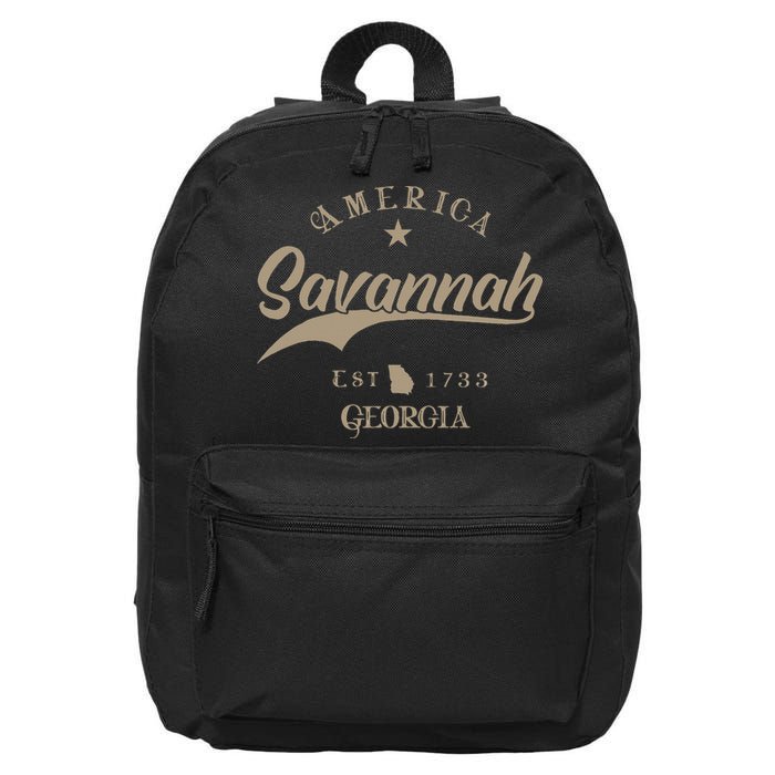 Savannah Ga Georgia 16 in Basic Backpack