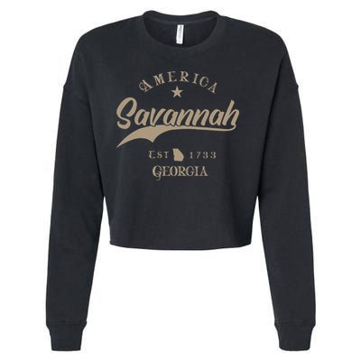 Savannah Ga Georgia Cropped Pullover Crew