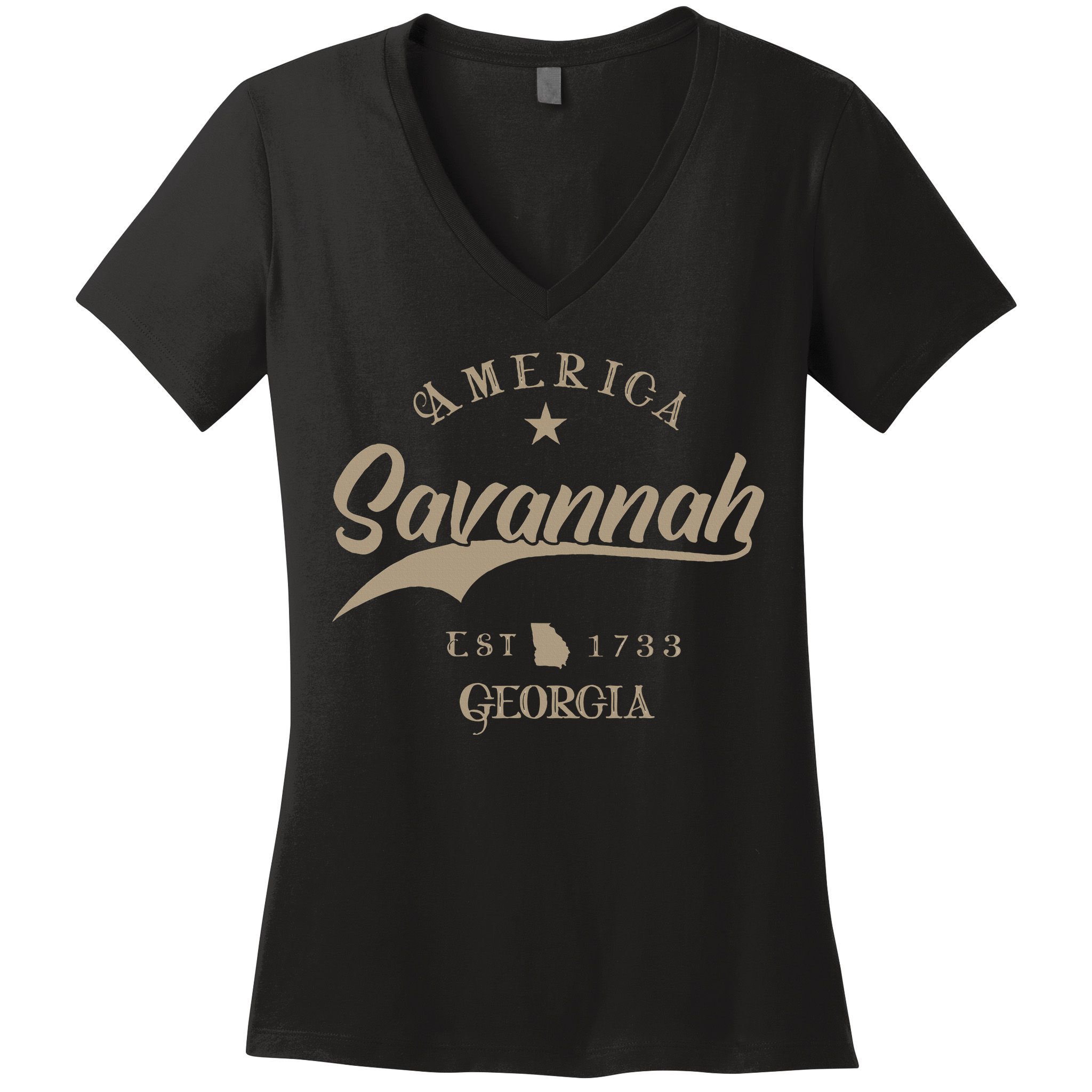 Savannah Ga Georgia Women's V-Neck T-Shirt