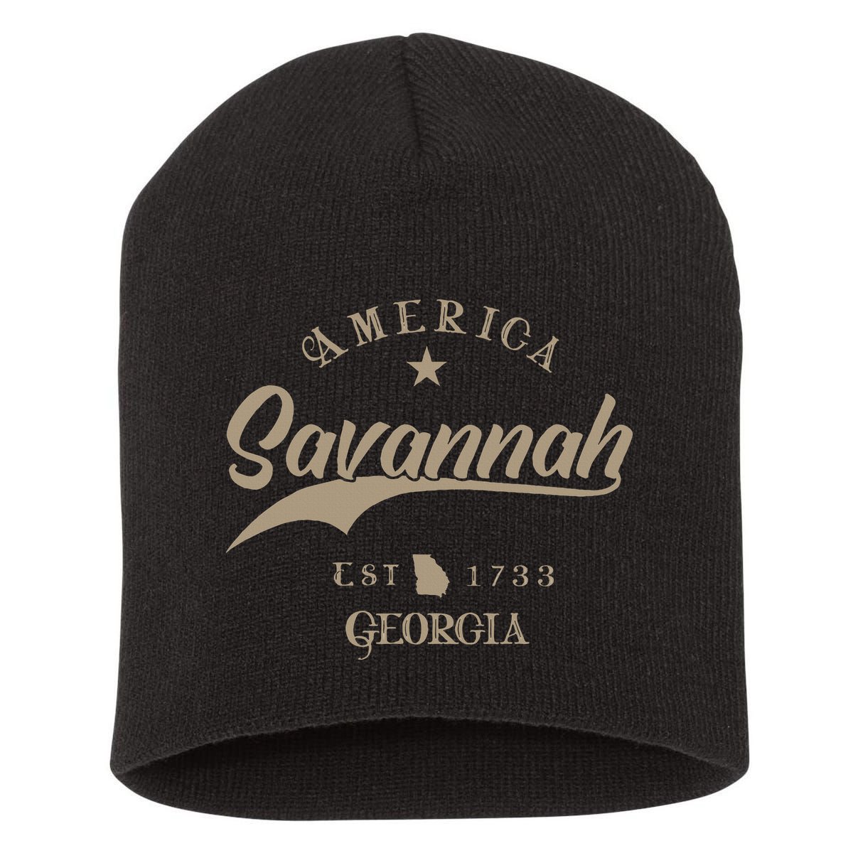 Savannah Ga Georgia Short Acrylic Beanie