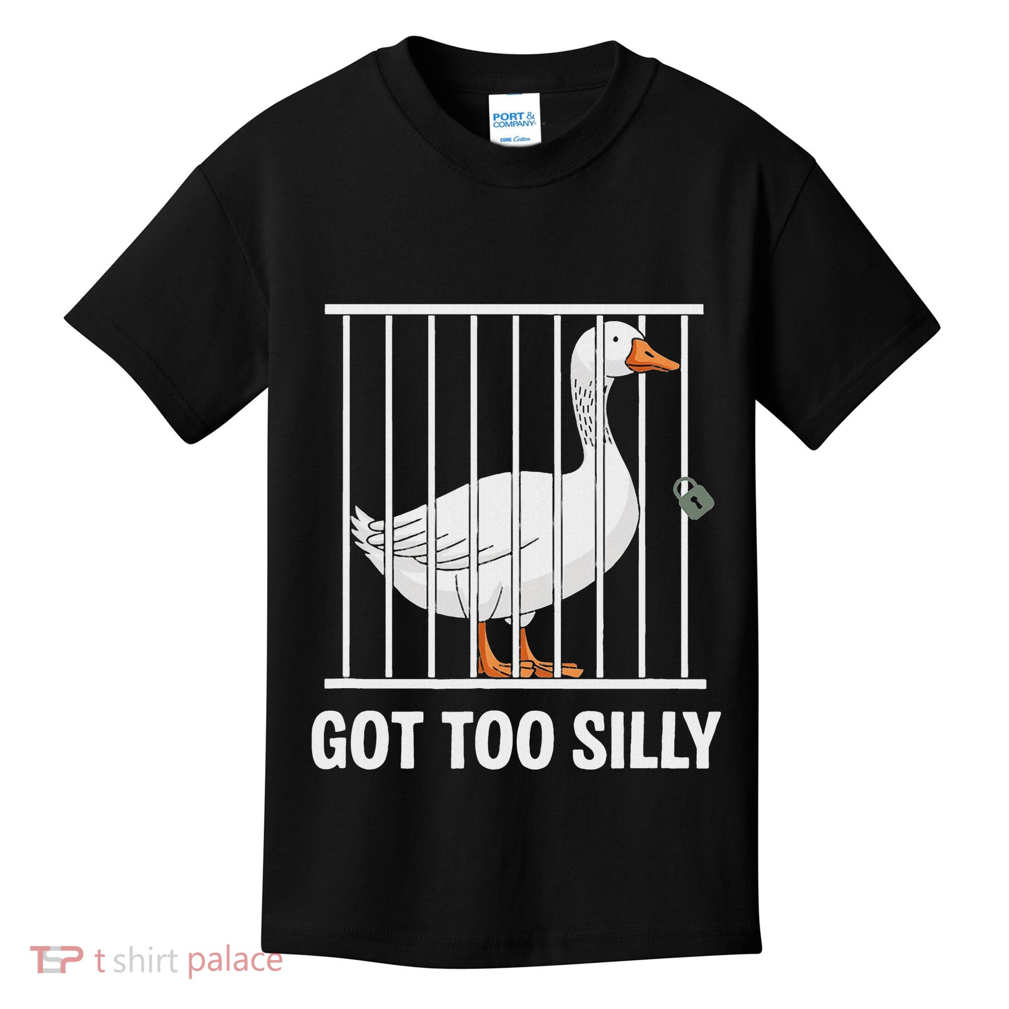 Silly Goose Got Too Silly Kids T-Shirt