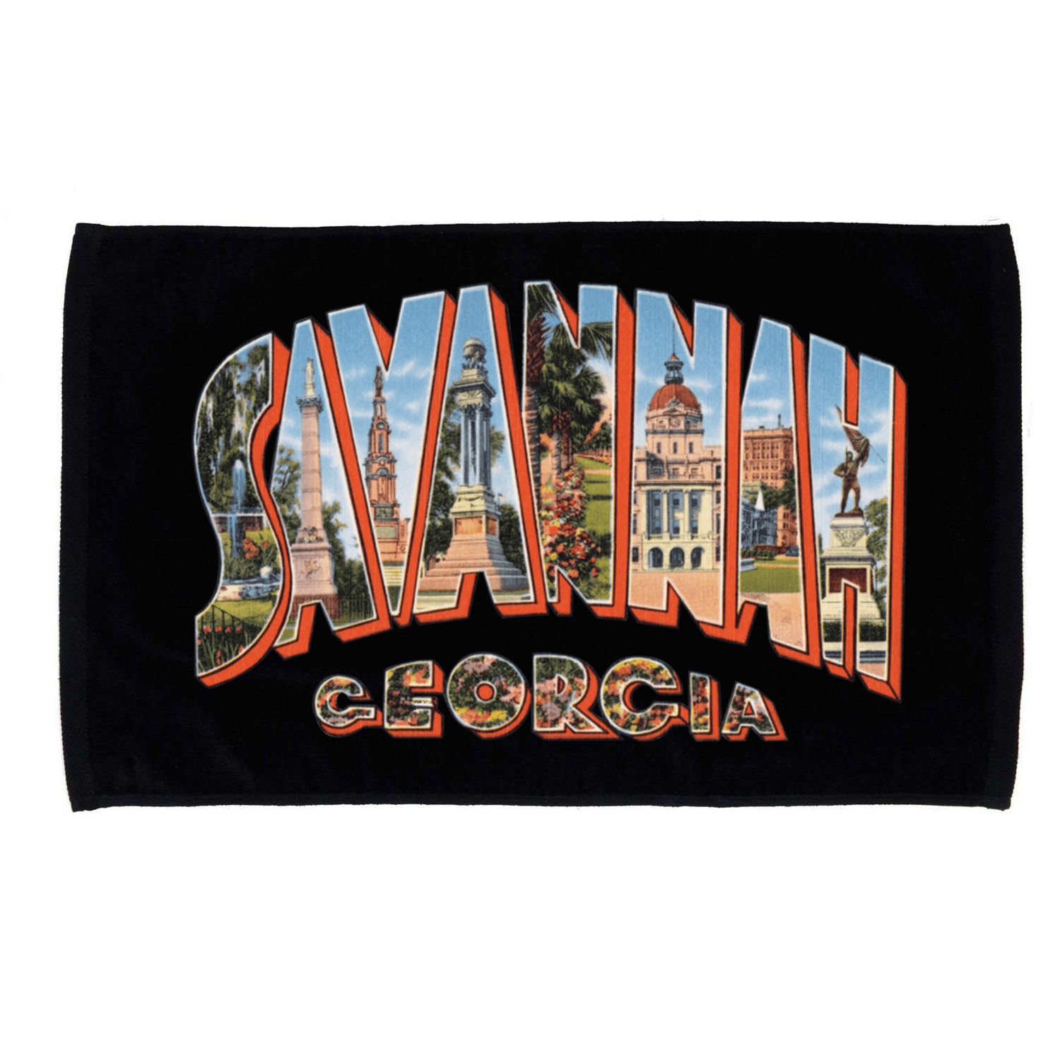 Savannah Georgia GA Vintage Retro Souvenir Microfiber Hand Towel