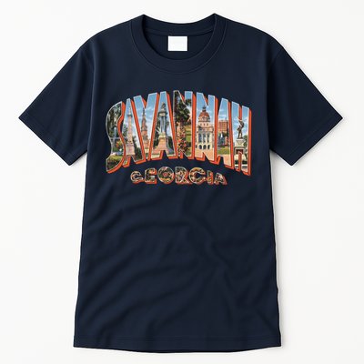 Savannah Georgia GA Vintage Retro Souvenir Tall T-Shirt
