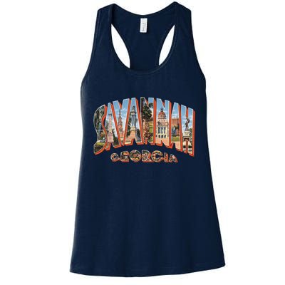 Savannah Georgia GA Vintage Retro Souvenir Womens Tank Top
