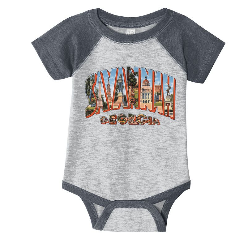 Savannah Georgia GA Vintage Retro Souvenir Infant Baby Jersey Bodysuit