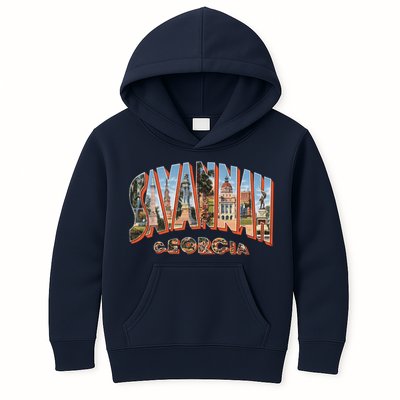 Savannah Georgia GA Vintage Retro Souvenir Kids Hoodie