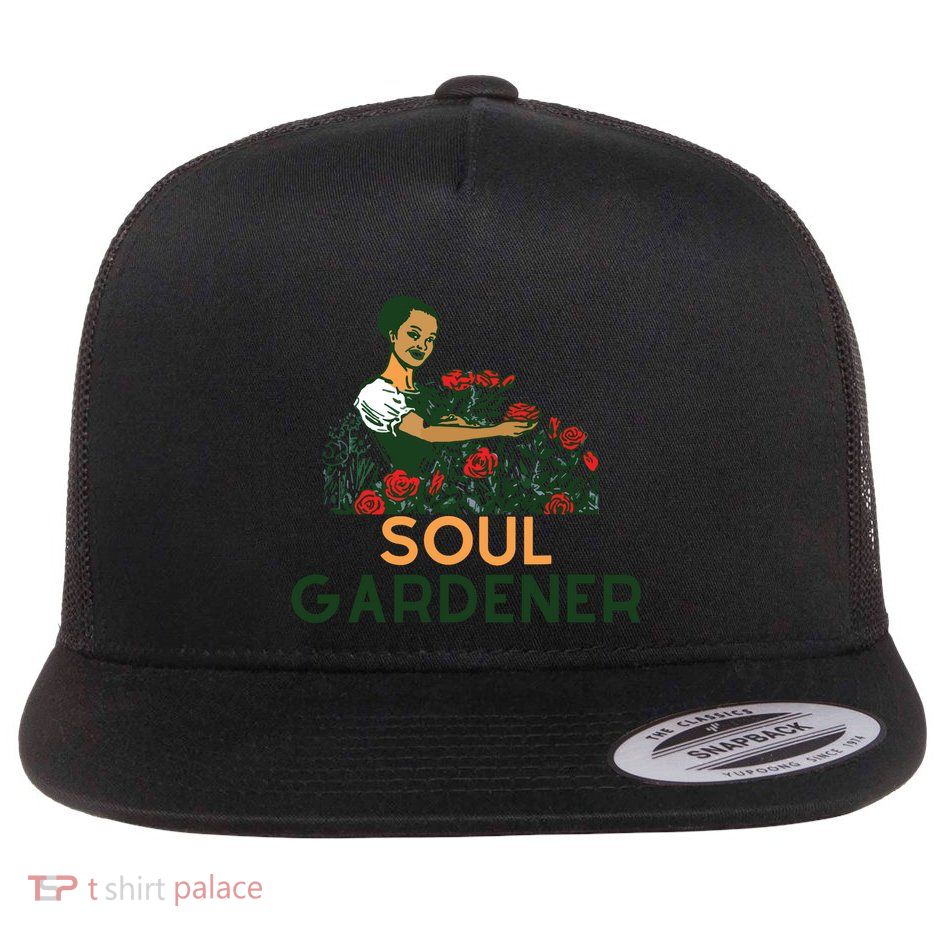 Soul Gardener Gardening African American Flat Bill Trucker Hat