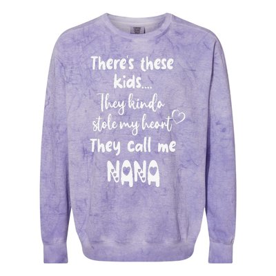 Special Grandma Grandmother These Call Me Nana Colorblast Crewneck Sweatshirt