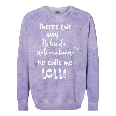 Special Grandma Grandmother This Calls Me Lolli Colorblast Crewneck Sweatshirt