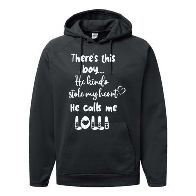 Special Grandma Grandmother This Calls Me Lolli Performance Fleece Hoodie