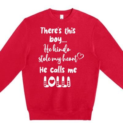 Special Grandma Grandmother This Calls Me Lolli Premium Crewneck Sweatshirt