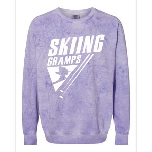 Skiing Gramps Grandad Skier Ski Grandpa Great Gift Colorblast Crewneck Sweatshirt