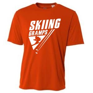 Skiing Gramps Grandad Skier Ski Grandpa Great Gift Cooling Performance Crew T-Shirt