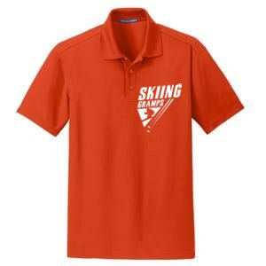 Skiing Gramps Grandad Skier Ski Grandpa Great Gift Dry Zone Grid Polo