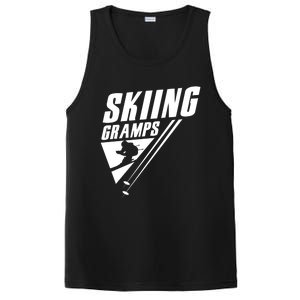 Skiing Gramps Grandad Skier Ski Grandpa Great Gift PosiCharge Competitor Tank