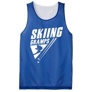 Skiing Gramps Grandad Skier Ski Grandpa Great Gift Mesh Reversible Basketball Jersey Tank