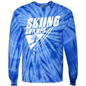 Skiing Gramps Grandad Skier Ski Grandpa Great Gift Tie-Dye Long Sleeve Shirt