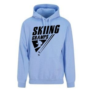 Skiing Gramps Grandad Skier Ski Grandpa Great Gift Unisex Surf Hoodie