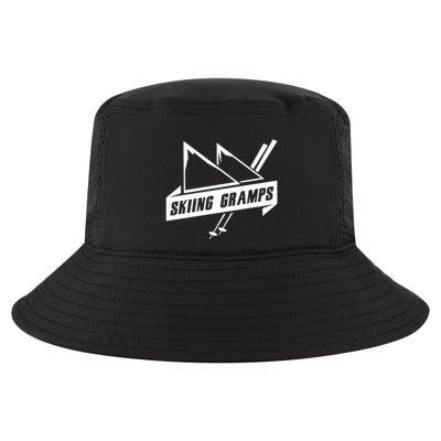 Skiing Gramps Grandpa Grandad Skier Ski Gift Cool Comfort Performance Bucket Hat