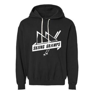 Skiing Gramps Grandpa Grandad Skier Ski Gift Garment-Dyed Fleece Hoodie