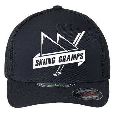 Skiing Gramps Grandpa Grandad Skier Ski Gift Flexfit Unipanel Trucker Cap