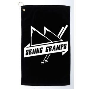 Skiing Gramps Grandpa Grandad Skier Ski Gift Platinum Collection Golf Towel