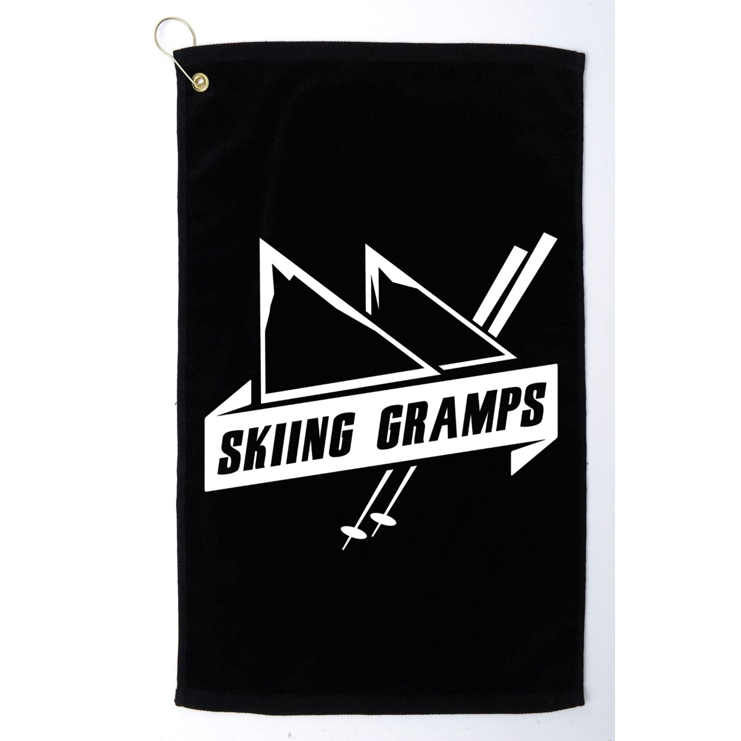 Skiing Gramps Grandpa Grandad Skier Ski Gift Golf Towel