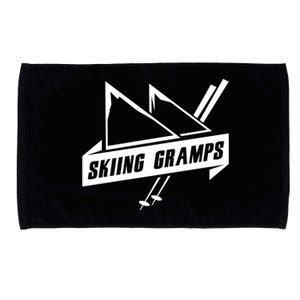 Skiing Gramps Grandpa Grandad Skier Ski Gift Microfiber Hand Towel