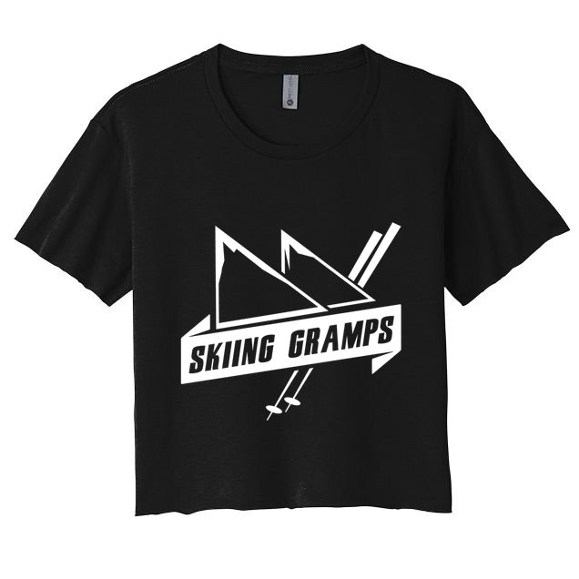 Skiing Gramps Grandpa Grandad Skier Ski Gift Crop Top