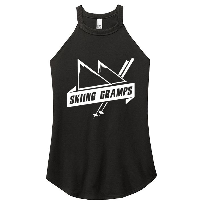 Skiing Gramps Grandpa Grandad Skier Ski Gift Women's Perfect Tri Rocker Tank