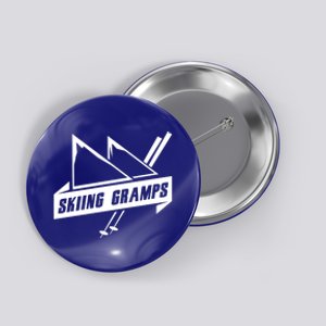 Skiing Gramps Grandpa Grandad Skier Ski Gift Button