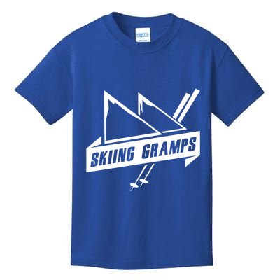 Skiing Gramps Grandpa Grandad Skier Ski Gift Kids T-Shirt