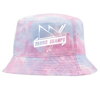 Skiing Gramps Grandpa Grandad Skier Ski Gift Tie-Dyed Bucket Hat