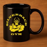 Silverback Gorilla Gym Apparel Powerlifting Strongman 11oz C Handle Ceramic Mug