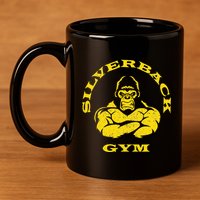 Silverback Gorilla Gym Apparel Powerlifting Strongman 11oz C Handle Ceramic Mug