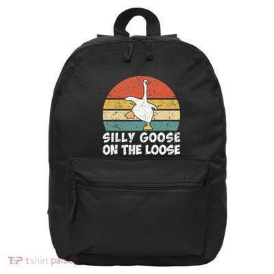 Silly Goose Goose On The Loose Funny Silly Goose 16 in Basic Backpack