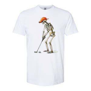 Skeleton Golf Halloween Golfer Golf Player Funny Gift Softstyle CVC T-Shirt