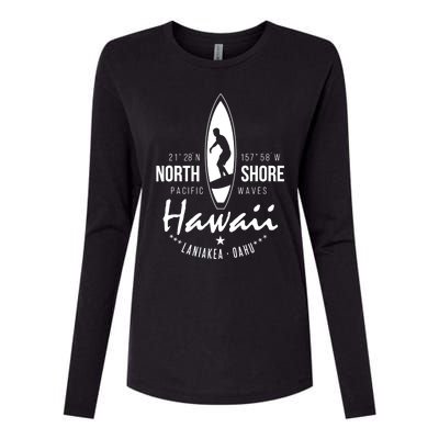 Surfer Gift Hawaii North Shore Laniakea Beach Oahu Womens Cotton Relaxed Long Sleeve T-Shirt